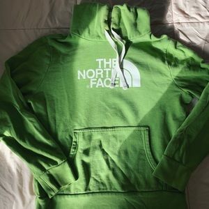 Green north face hoodie